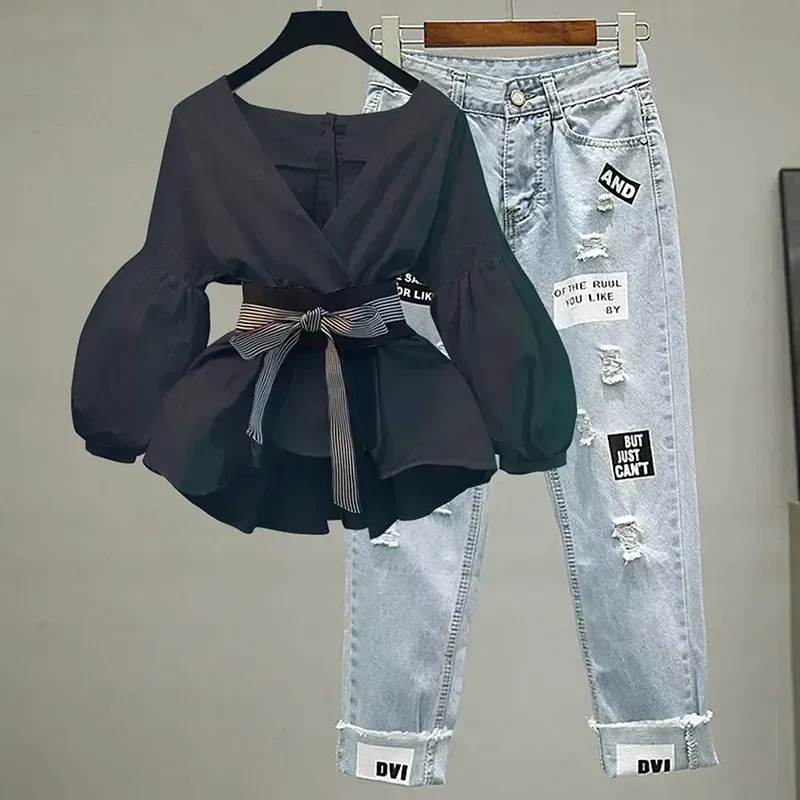 Women Elegant V-Neck Stripe La - огляд і ціна Korean Lifestyle