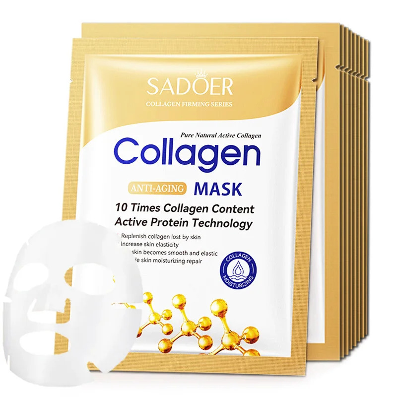 10pcs Anti-aging Collagen Face - огляд і ціна Sheet Mask Collagen