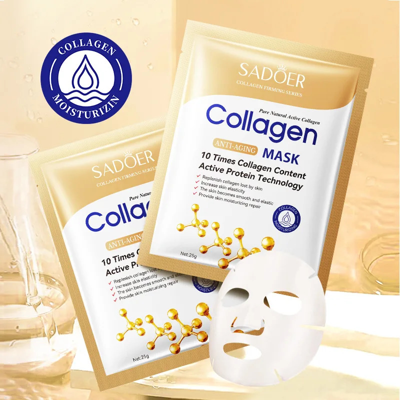 10pcs Anti-aging Collagen Face - огляд і ціна Sheet Mask Collagen