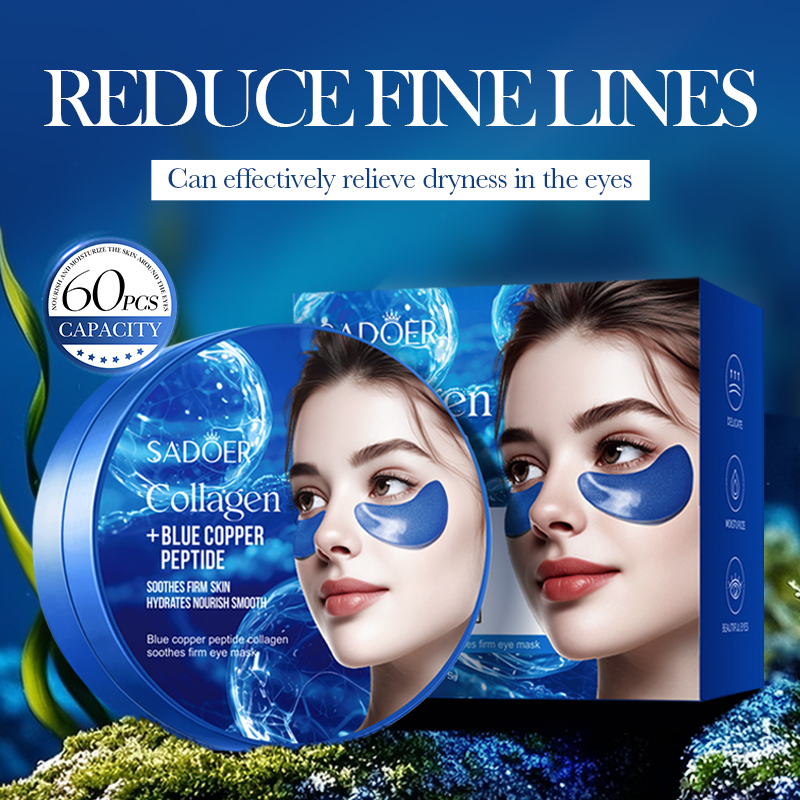 60pcs SADOER Caffeine Crystal  - огляд і ціна Sheet Mask Collagen