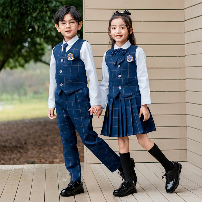 Kids British Plaid Vest Shirt  - огляд і ціна Korean Lifestyle