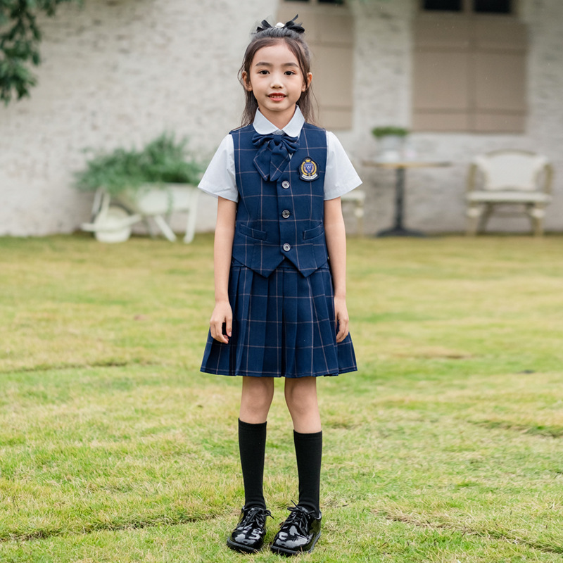 Kids British Plaid Vest Shirt  - огляд і ціна Korean Lifestyle